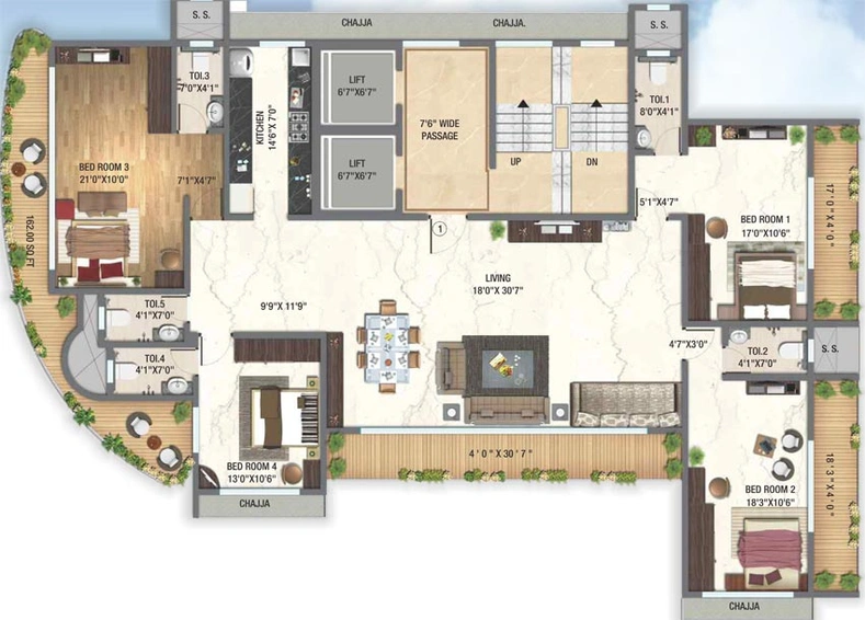 4 BHK Flat in VK Skye Enclave in Ghatkopar East, Mumbai - Image 631591