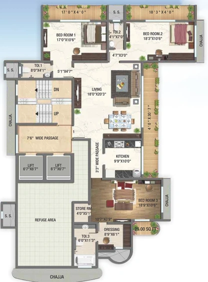3 BHK Flat in VK Skye Enclave in Ghatkopar East, Mumbai - Image 631590