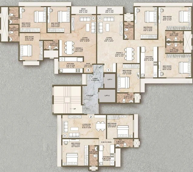Floor Plan of VK Sky Estella in Ghatkopar East, Mumbai - Image 81700