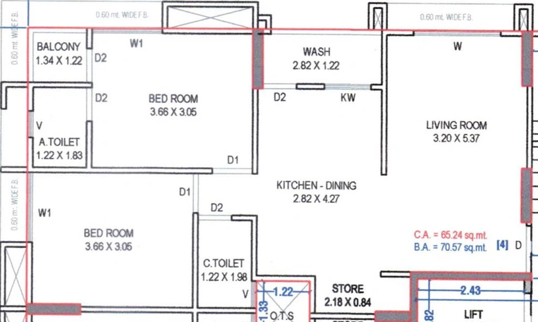 2 BHK Flat in Maruti Harikrushna Sky in Mota Varachha, Surat - Image 628741