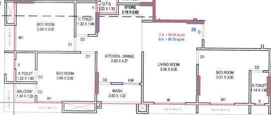 3 BHK Flat in Maruti Harikrushna Sky in Mota Varachha, Surat - Image 628742