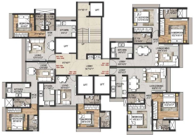 Floor Plan of Shraddha Pavillion in Kanjurmarg East, Mumbai - Image 82438