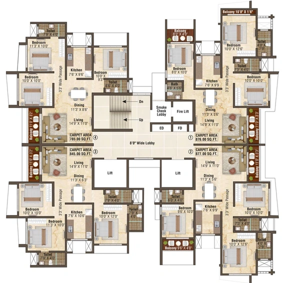 Floor Plan of Manisha Kavita in Mulund East, Mumbai - Image 82429