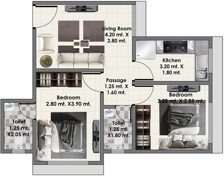 2 BHK Flat in Mass Ionics in Andheri West, Mumbai - Image 628829
