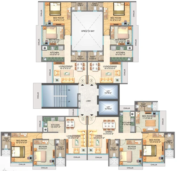 Floor Plan of Hariko Samet Shikhar Mahal in Borivali East, Mumbai - Image 81767