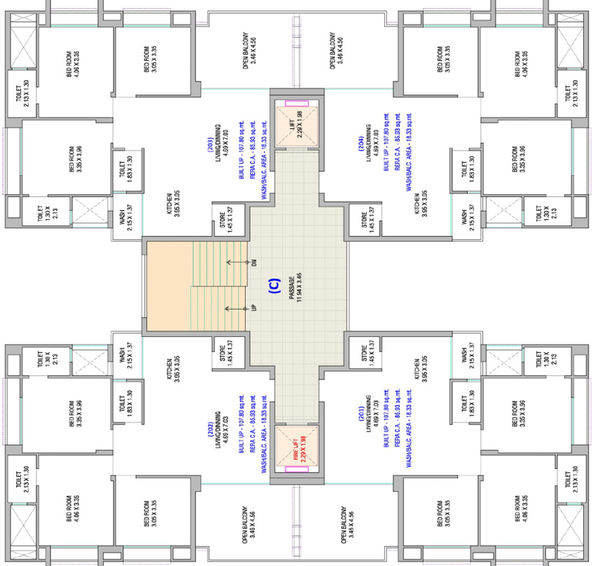 Floor Plan of Laxmipati Estrella in Palanpur, Surat - Image 81781