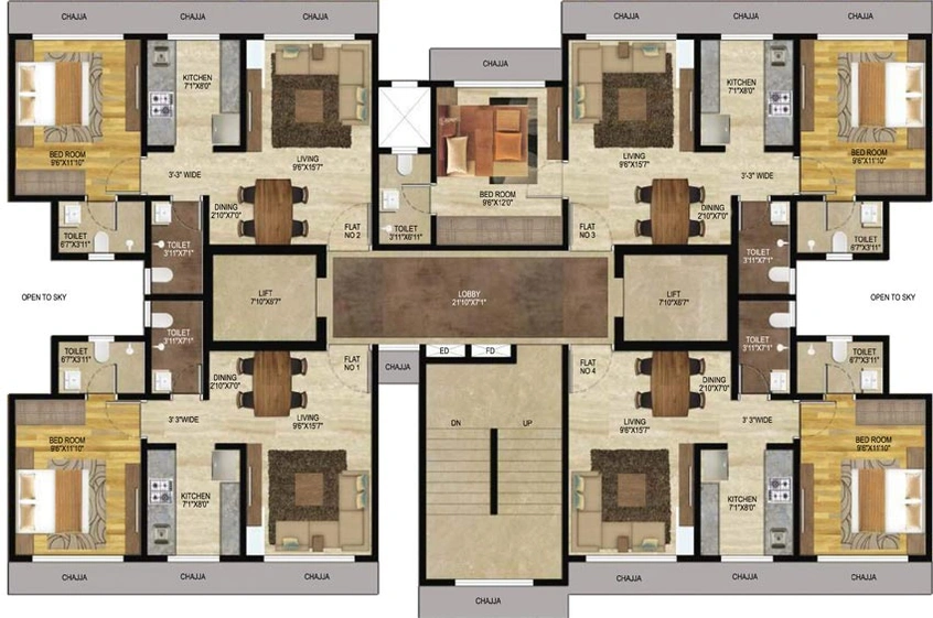 Floor Plan of Veena Serenity in Chembur East, Mumbai - Image 81854