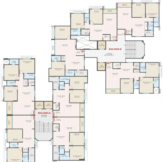 Floor Plan of Kamdhenu Vrundavan Heights in Bamroli, Surat - Image 81860