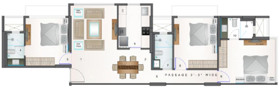 3 BHK Flat in Vaswani 36AB in Bandra West, Mumbai - Image 629235