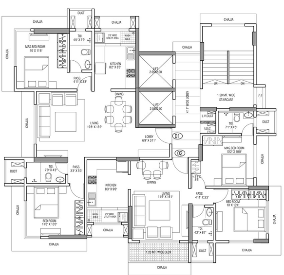 Floor Plan of Runwal Serene in Govandi East, Mumbai - Image 82414
