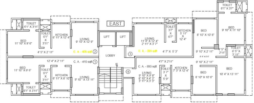 Floor Plan of V3 Manhar Residency in Dahisar West, Mumbai - Image 81901
