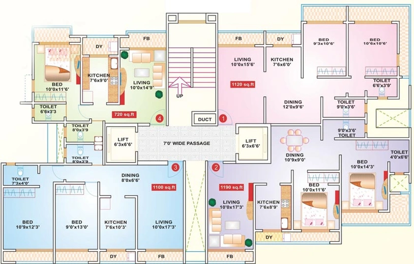 Floor Plan of Ajmera Divyam Heights in Andheri West, Mumbai - Image 82400