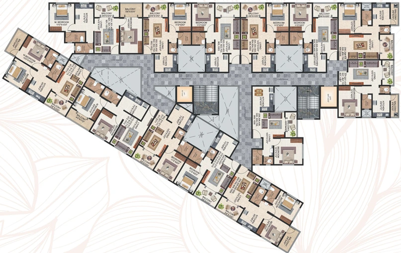 Floor Plan of Dvipaa Snehasparsh Residency in Moshi, Pune - Image 22579
