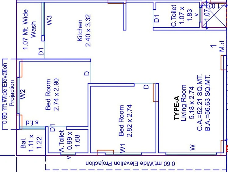2 BHK Flat in Dipikaben Vraj Residency in Udhana Darwaja, Surat - Image 629771