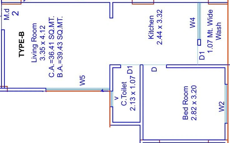 1 BHK Flat in Dipikaben Vraj Residency in Udhana Darwaja, Surat - Image 629770