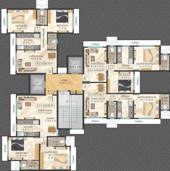 Floor Plan of Jet Shiv Tapasya in Borivali West, Mumbai - Image 113082