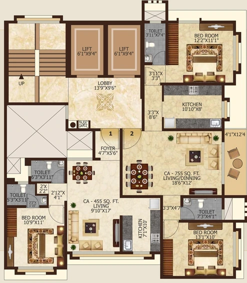 Floor Plan of Manthan Embassy in Bandra West, Mumbai - Image 90269