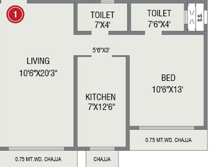 1 BHK Flat in Sai Everest Garden View in Ghatkopar East, Mumbai - Image 630862