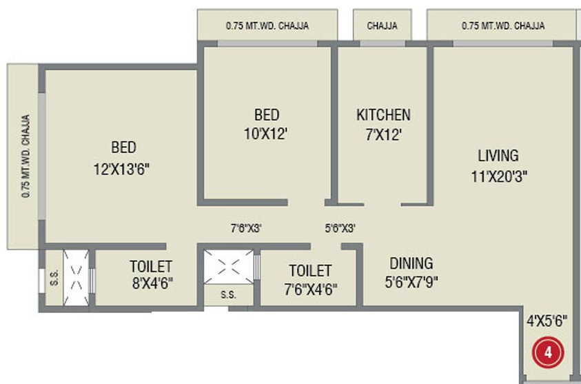 2 BHK Flat in Sai Everest Garden View in Ghatkopar East, Mumbai - Image 630863