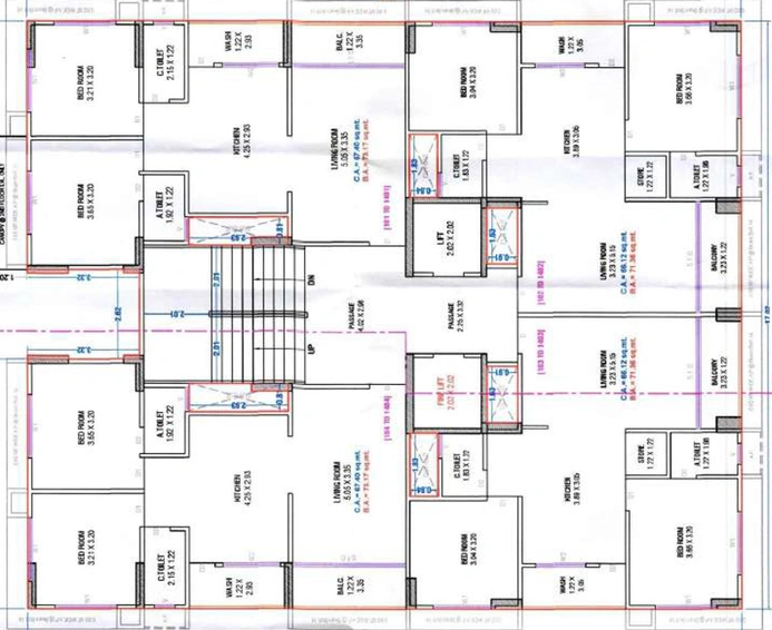 Floor Plan of Vishwa Residency in Sarthana Jakat Naka, Surat - Image 82051