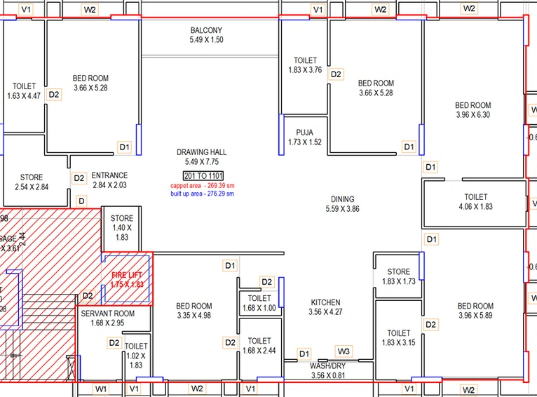 5 BHK Flat in Meeraj Optima Tower in Vesu, Surat - Image 629758