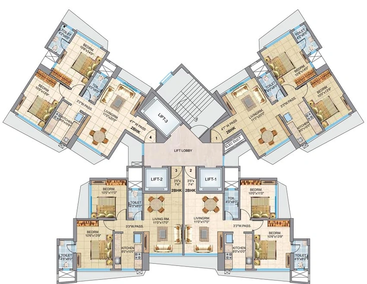 Floor Plan of Lucent Fressia Ranibello in Malad East, Mumbai - Image 82351
