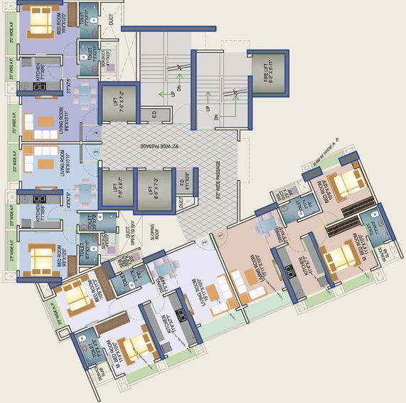Floor Plan of Jagdale Avesa in Thane West, Thane - Image 1202
