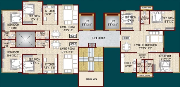Floor Plan of Excel Smita Apartments in Ghatkopar East, Mumbai - Image 82076