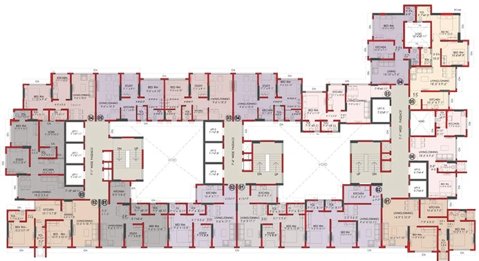 Floor Plan of Neelyog Veydaanta in Ghatkopar West, Mumbai - Image 82082