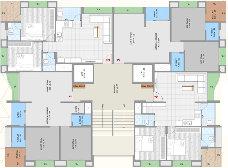 Floor Plan of Sai Light in Kosad, Surat - Image 82119