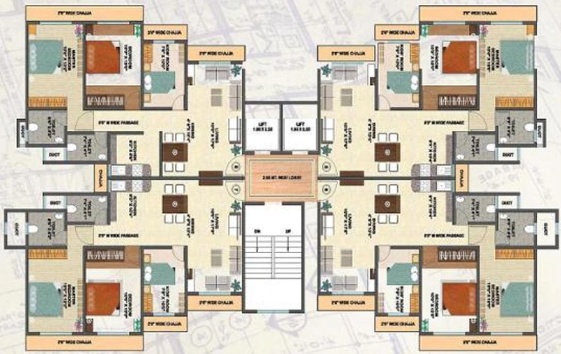 Floor Plan of Raj Pantheon in Goregaon West, Mumbai - Image 82126