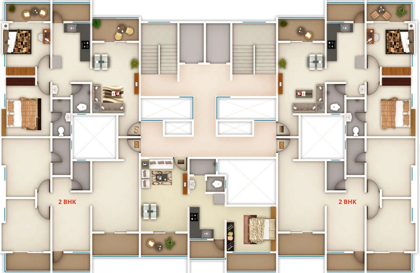 Floor Plan of Ambrosia Alley in Hadapsar, Pune - Image 22548