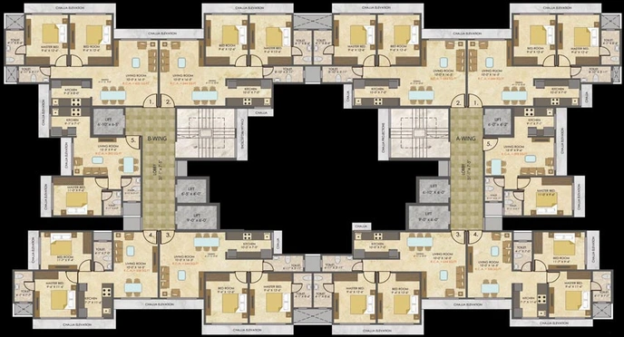 Floor Plan of Konark Zen Gardens in Kandivali West, Mumbai - Image 82300