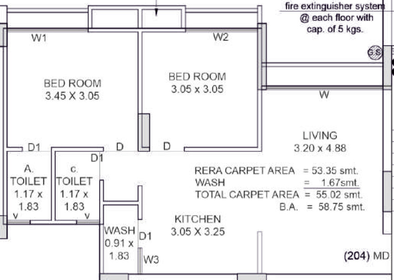 2 BHK Flat in Glorious Shagun Heights in Singanpor, Surat - Image 630138
