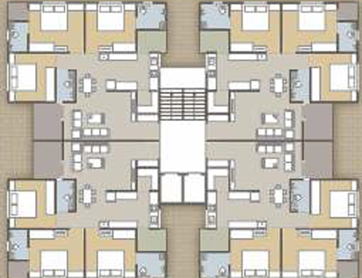 Floor Plan of Krishna Blue Ocean in Harni, Vadodara - Image 82848