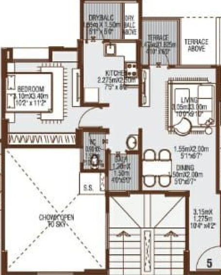 2 BHK Flat in Vertical Alcinia in Mohammed Wadi, Pune - Image 444955