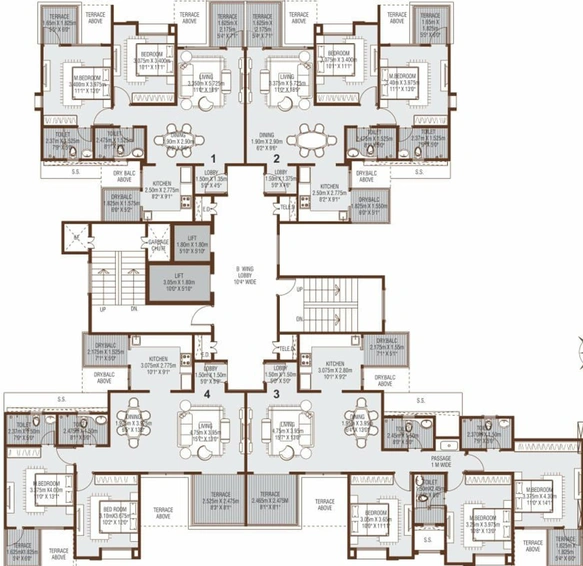 Floor Plan of Vertical Alcinia in Mohammed Wadi, Pune - Image 22522
