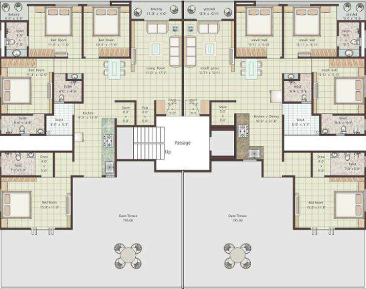 Floor Plan of Krishna Prime in Chhani, Vadodara - Image 82172