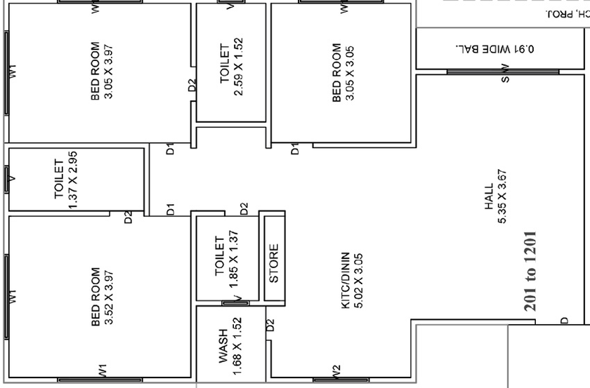 3 BHK Flat in Shree Sky Elanza in Parvat Gam, Surat - Image 630375