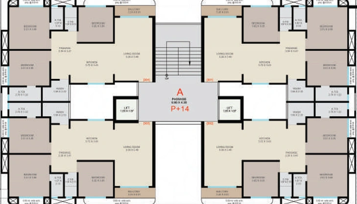 Floor Plan of Shree Kedar Hills in Mota Varachha, Surat - Image 82200