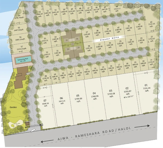 Master Plan of Makhija Royal Meadows in Ajwa Road, Vadodara - Image 102828