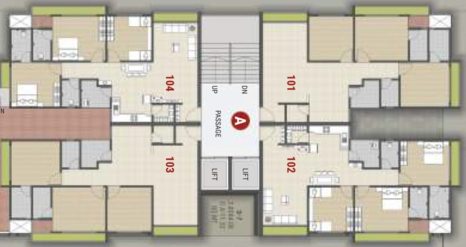 Floor Plan of Kalyan Shree Krishna Elite in Dindoli, Surat - Image 82207