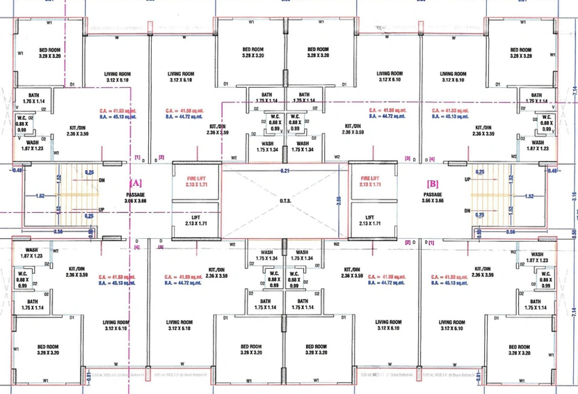 Floor Plan of Shri Gajanand Residency in Dindoli, Surat - Image 82222