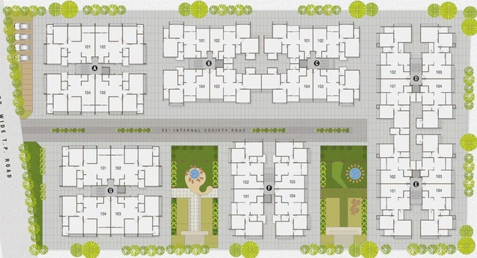 Master Plan of B Desai Anand Crystal in Chandkheda, Ahmedabad - Image 82389
