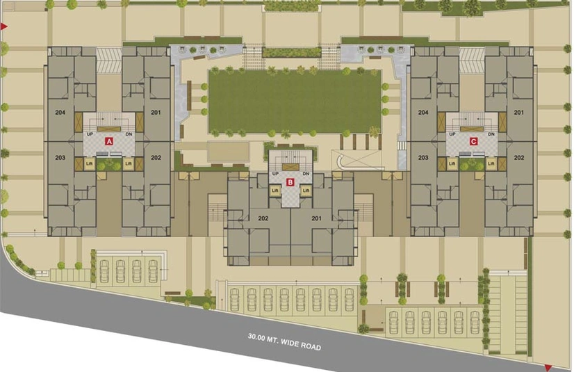 Master Plan of B Desai Anand Sapphire in Gota, Ahmedabad - Image 82598