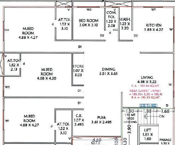 4 BHK Flat in Shaleen Prakasha in Athwa, Surat - Image 631165