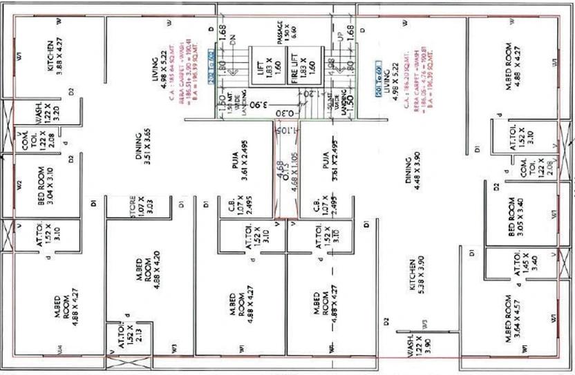 Floor Plan of Shaleen Prakasha in Athwa, Surat - Image 82454