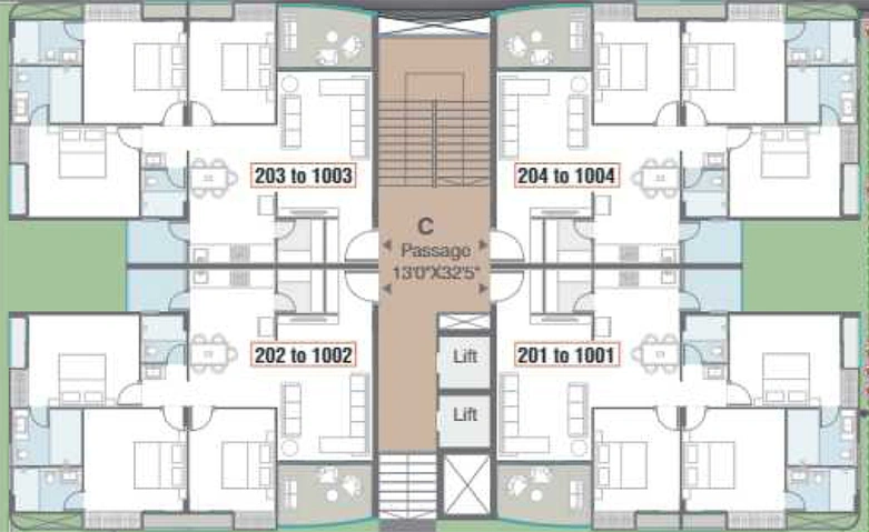 Floor Plan of Kamaxi Avenue in Waghodia Road, Vadodara - Image 103748