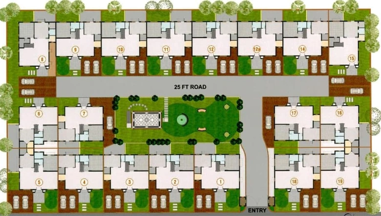 Master Plan of Golden Swarnim Bungalows in Ognaj, Ahmedabad - Image 82569