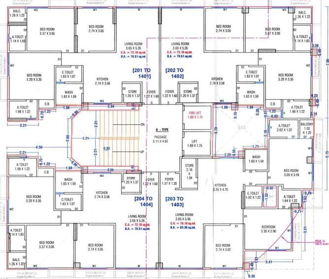 Floor Plan of Shree Shivant Icon in Sarthana Jakat Naka, Surat - Image 82588